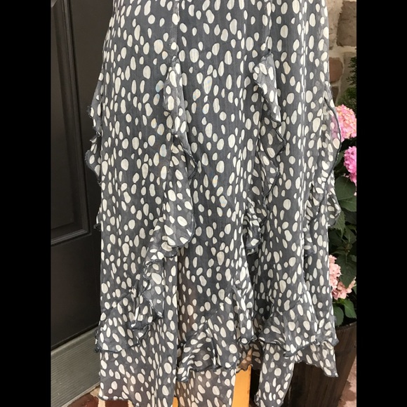 Sassy Polka Dot Ruffled Dress XS sheer with lining - Picture 6 of 8